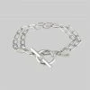 CLASSICS ETERNAL. Double Wrap T-Bar Bracelet - Silver