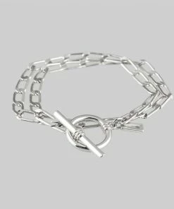 CLASSICS ETERNAL. Double Wrap T-Bar Bracelet - Silver