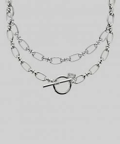 SS22 GETAWAY. Double Wrap T-Bar Chain - Silver Necklaces & Chains