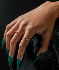 SS22 Rings RESOLUTE. Single Chunky Chain Ring - Silver