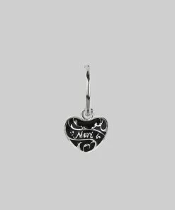 CLASSICS MEMENTO MORI. Heart Hoop Earrings - Silver