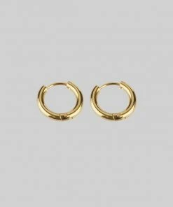 CLASSICS VITA. Hinge Huggie Hoop Earrings - Gold