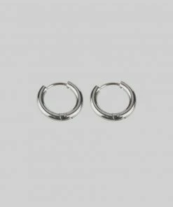CLASSICS VITA. Hinge Huggie Hoop Earrings - Silver
