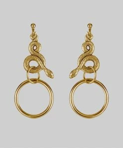 CLASSICS MERYLL. Snake Wrap Ring Earrings - Gold