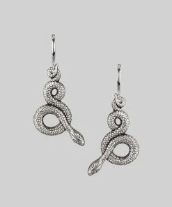 CLASSICS MOIRA. Snake Wrap Hoop Earrings - Silver