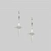 End Of Line ETERNITY. Starburst Cross Earrings - Silver