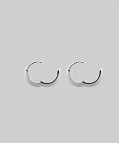 CLASSICS Simple Silver Clicker Hoop Earrings - 12mm