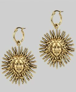End Of Line SOL INVICTUS. Sun Goddess Earrings - Gold