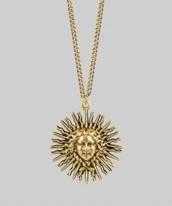 End Of Line SOL INVICTUS. Sun Goddess Necklace - Gold Necklaces & Chains