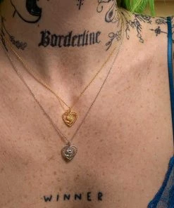 CLASSICS APRIL. Sunflower Heart Necklace - Gold Necklaces & Chains