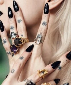 HALLOWEEN 2021 LENORE. Gothic Arch Window Ring - Silver