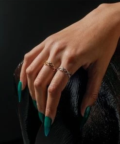 SS22 REVIVAL. Thorn Band Ring - Gold