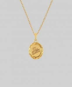 CLASSICS TILL DEATH. Promise Medallion Pendant Necklace - Gold