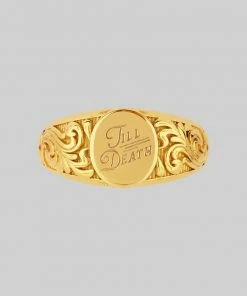 CLASSICS TILL DEATH. Promise Signet Ring - Gold Rings