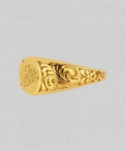 CLASSICS TILL DEATH. Promise Signet Ring - Gold Rings 6 CLASSICS TILL DEATH. Promise Signet Ring - Gold Rings