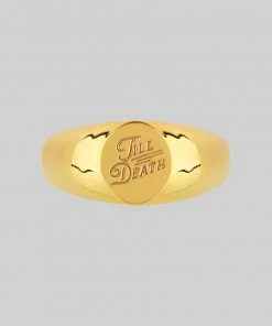 CLASSICS TILL DEATH. Promise Signet Ring - Gold Rings