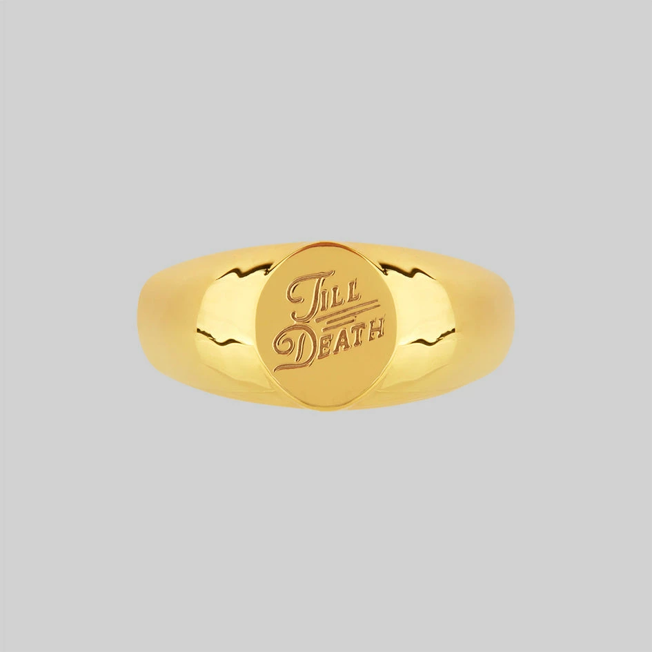 CLASSICS TILL DEATH. Promise Signet Ring - Gold Rings 2 CLASSICS TILL DEATH. Promise Signet Ring - Gold Rings