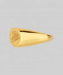 CLASSICS TILL DEATH. Promise Signet Ring - Gold Rings 7 CLASSICS TILL DEATH. Promise Signet Ring - Gold Rings