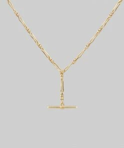 CLASSICS ARAEL. Twisted Figaro T-Bar Chain - Gold Necklaces & Chains