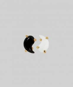 SS22 Yin & Yang Gemstone Earrings - Gold