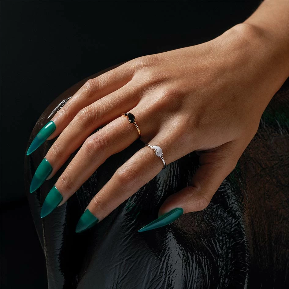 SS22 Yin & Yang Gemstone Rings - Silver 7 SS22 Yin & Yang Gemstone Rings - Silver