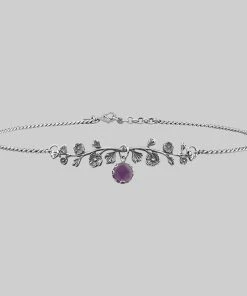 CLASSICS DARK BLOOM. Amethyst Choker - Silver Necklaces & Chains