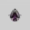 HALLOWEEN 2021 MALEFICENT. Amethyst CZ Gothic Ring - Silver Rings