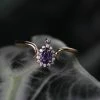 CLASSICS MONTAGUE. Amethyst Teardrop Gold Ring Rings