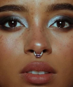 CLASSICS Earrings NYMPH. Amethyst Silver Clicker Ring - Septum