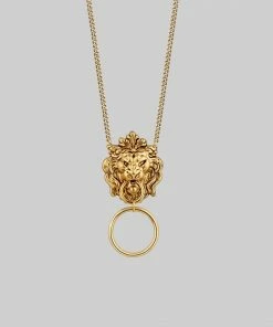 CLASSICS Necklaces & Chains ANWAR. Lion Knocker Necklace - Gold