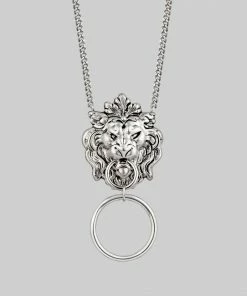CLASSICS ANWAR. Lion Knocker Necklace - Silver