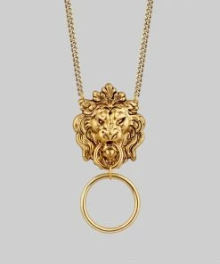 CLASSICS Necklaces & Chains ANWAR. Lion Knocker Necklace - Gold
