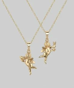 CLASSICS Cupid & Psyche Lovers Layering Necklace - Gold Necklaces & Chains