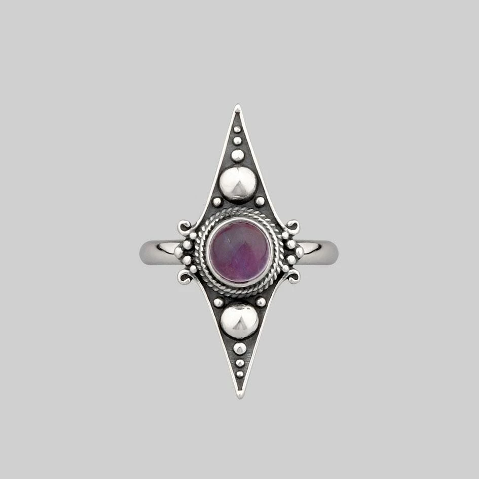 CLASSICS BALANCE. Amethyst Equilibrium Gemstone Ring - Silver 1 CLASSICS BALANCE. Amethyst Equilibrium Gemstone Ring - Silver
