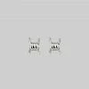 CLASSICS SURVIVAL. Symbolic Barbed Wire Stud Earrings - Silver