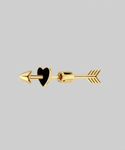 CLASSICS TOKEN. Heart & Arrow Single Earring - Gold