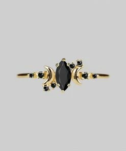CLASSICS MOONDANCE. Black Spinel Gold Ring