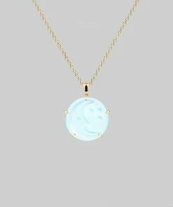 CLASSICS Necklaces & Chains BLUE MOON. Crystal Moon & Stars Necklace - Gold