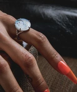 regalrose outlet shop 27 CLASSICS BLUE MOON. Crystal Moon & Star Ring - Silver