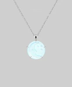CLASSICS BLUE MOON. Crystal Moon & Star Necklace - Silver Necklaces & Chains