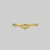 End Of Line Rings BODHI. Dotted Chevron Gold Ring