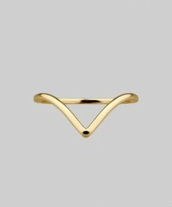 CLASSICS Rings BIASED. Simple Chevron Gold Ring