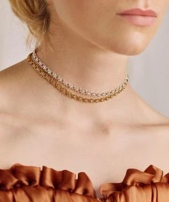 AW21 CELESTINA. Fancy Book Chain Choker - Silver