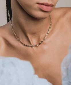 End Of Line CORA. Circle Chain Collar Necklace - Gold Necklaces & Chains