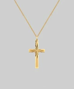 End Of Line The Grace Cross. Gold Cross Necklace
