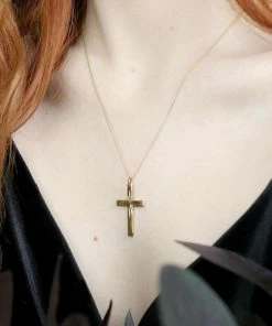 End Of Line The Grace Cross. Gold Cross Necklace