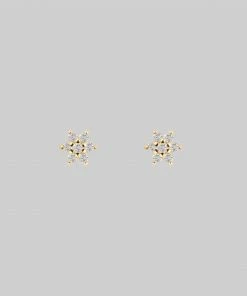 CLASSICS ANGELIC. Cubic Zirconia Star Gold Stud Earrings