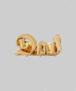 End Of Line Dad Word Ring - Gold