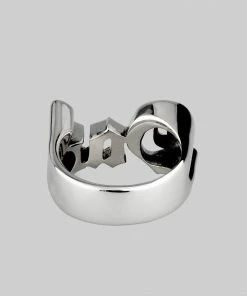 End Of Line Dad Word Ring - Silver Rings