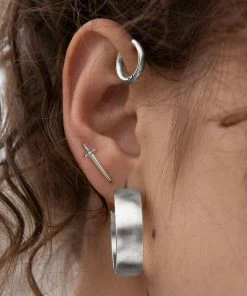 CLASSICS BETRAYAL. Dagger & Cubic Zirconia Earrings - Silver